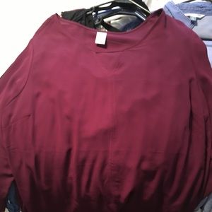 Terra and sky 2x silk blouse